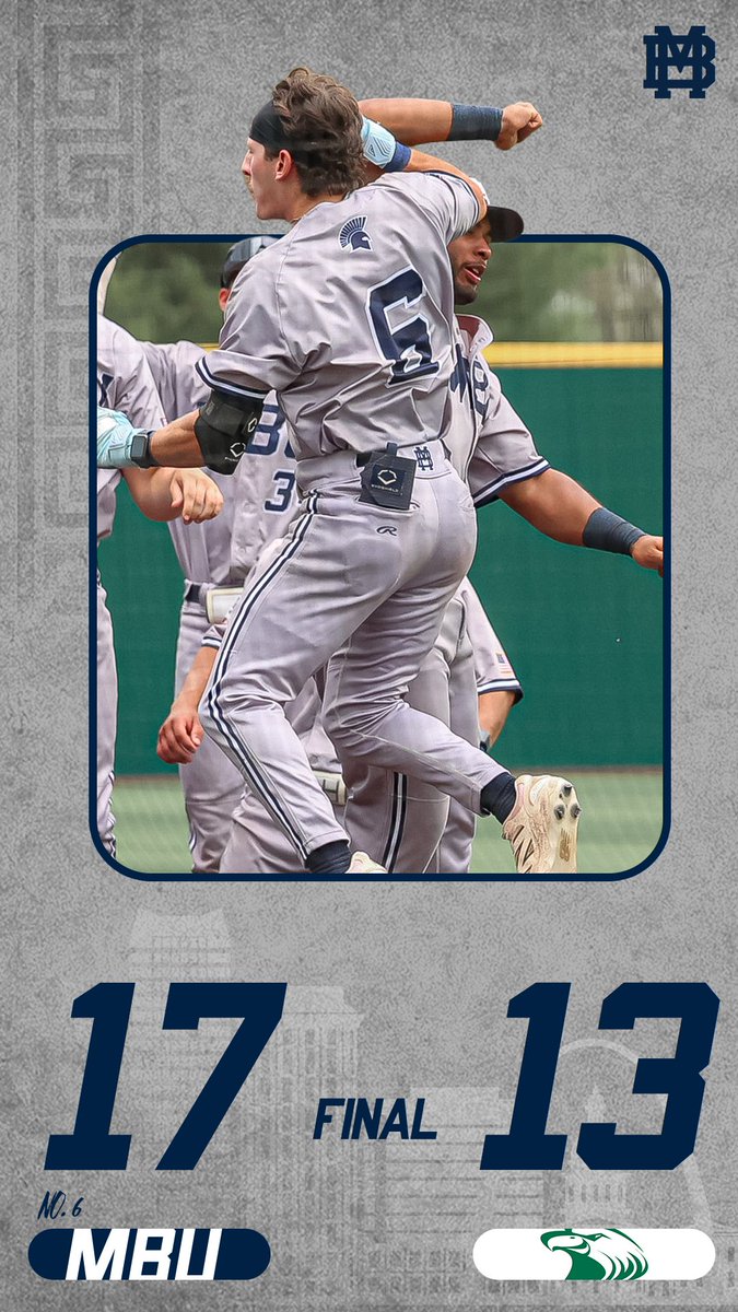 MBU_baseball's tweet image. Finished up yesterday's game with a 17-13 win and followed up with an 11-9 win after! #SpartanUp

Going for the series win NOW on the @UrbanEdgeTv.