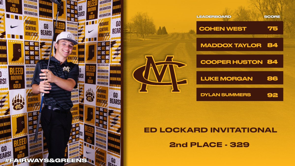 Monroe Central Golden Bears Golf tweet media