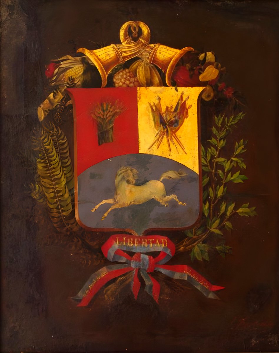 GPeregrino_VE's tweet photo. Escudo de Venezuela (1850)
Autor: Eugene Forjonel
Óleo sobre tela, 108 x 87,5 cm https://t.co/SZHeLK2Elg