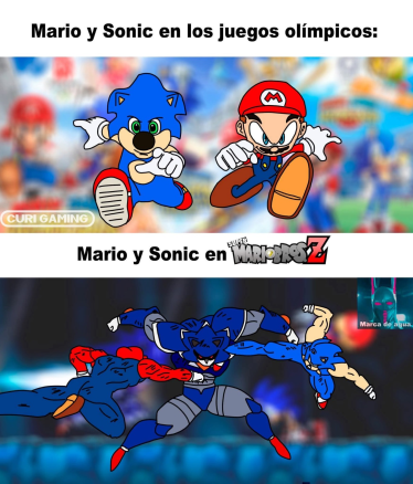 ErickQu24589317's tweet image. #curimeme #Mario #Sonic 
MARIO BROS Z xd