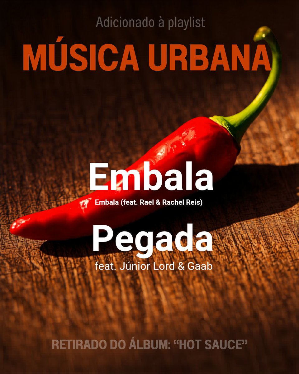 eu_ovelhanegra's tweet image. 🌶️🇧🇷 HOT SAUCE — RDD na playlist!
As duas selecionadas que estão a dar que falar:
Embala (feat. Rael &amp;amp; Rachel Reis)
Pegada (feat. Júnior Lord &amp;amp; Gaab)
Molho quente, flow afiado e muita atitude 🔥
Já na Música Urbana 🇵🇹🇧🇷🇦🇴🇲🇿

#RDD

youtube.com/playlist?list=…

open.spotify.com/playlist/46y77…