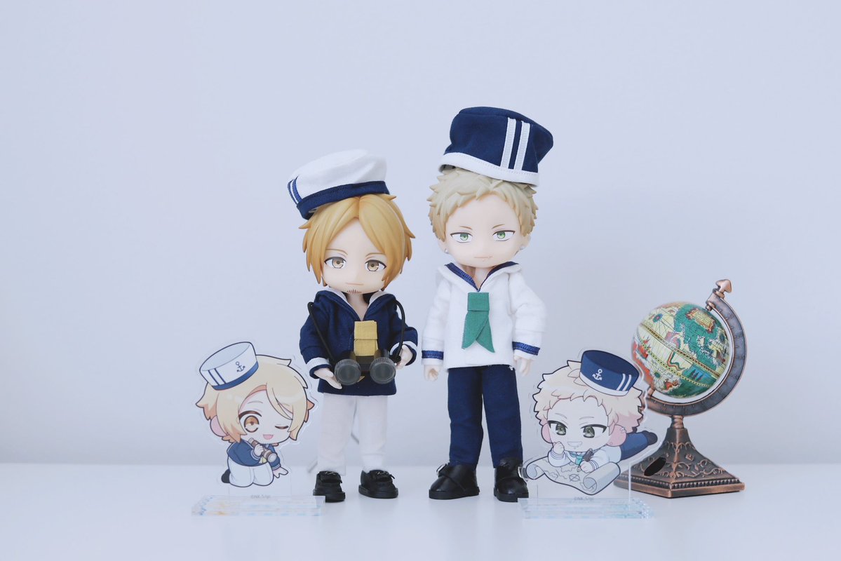 ギヴン✖️スマイルベースカフェ🥞

セーラー服のお揃いコーデ⚓️🚢
色違いのお洋服でかわいい！
一緒にカフェへ行けて楽しかった💚💛

👔👖🎩▶︎original

#太郎コラボ服製作