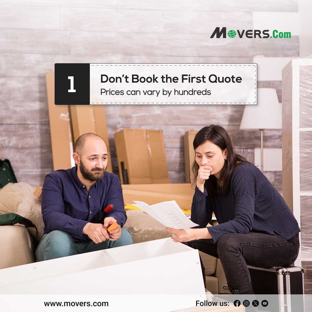 MoversCom's tweet image. Most people overpay for movers… simply because they don’t compare 😬

The smartest move? Compare first, then book ✔️

👉 Get your free quotes in minutes &amp;amp; move smarter

#MoversCom #MovingTips #SaveMoney #MovingHacks #SmartMoving #MovingDay #CompareAndSave #RelocationTips