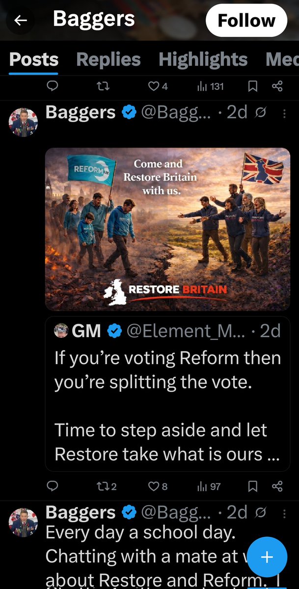 The5th_estateUK's tweet image. Help me out here Reform supporters.  Baggers insists that he is a Reform member and supporter.  Am I missing something.  
#Reform