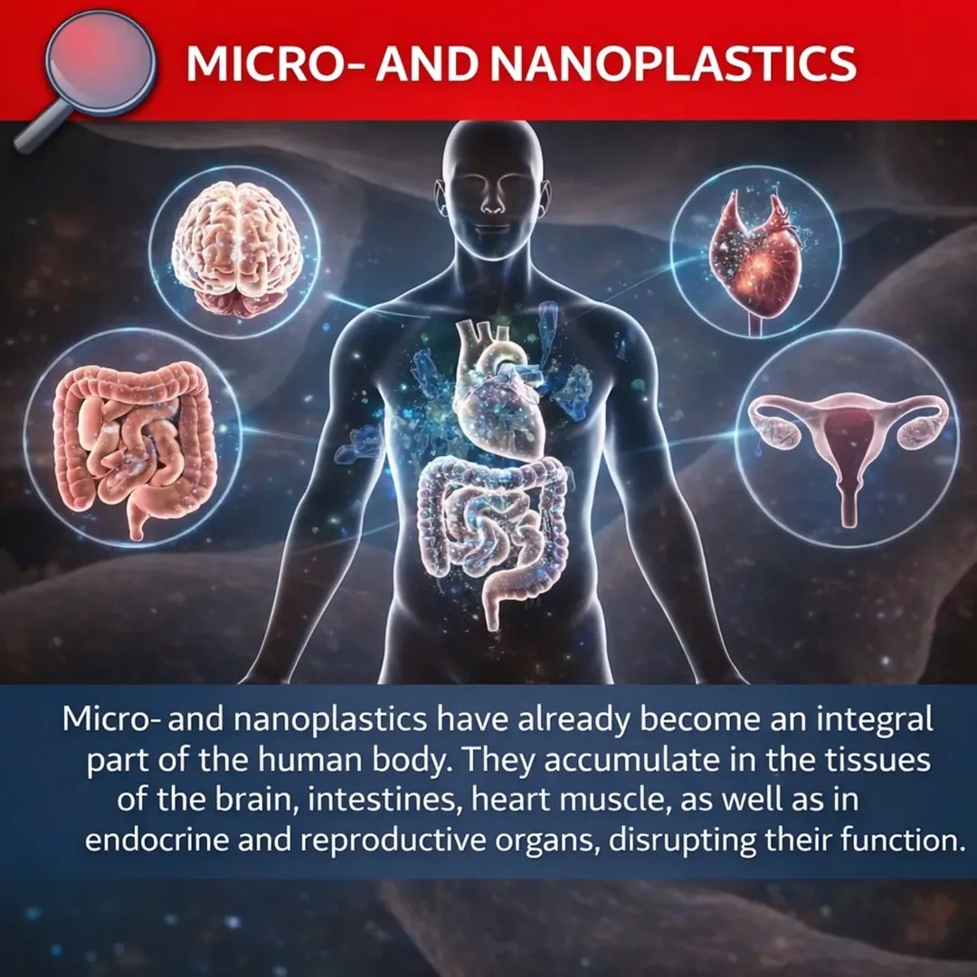 aus_tania96063's tweet image. Micro- and #nanoplastics have already become an integral part of the human body. They accumulate in the tissues of the #brain, intestines, #heart muscle, as well as in #endocrine and reproductive organs, disrupting their function.