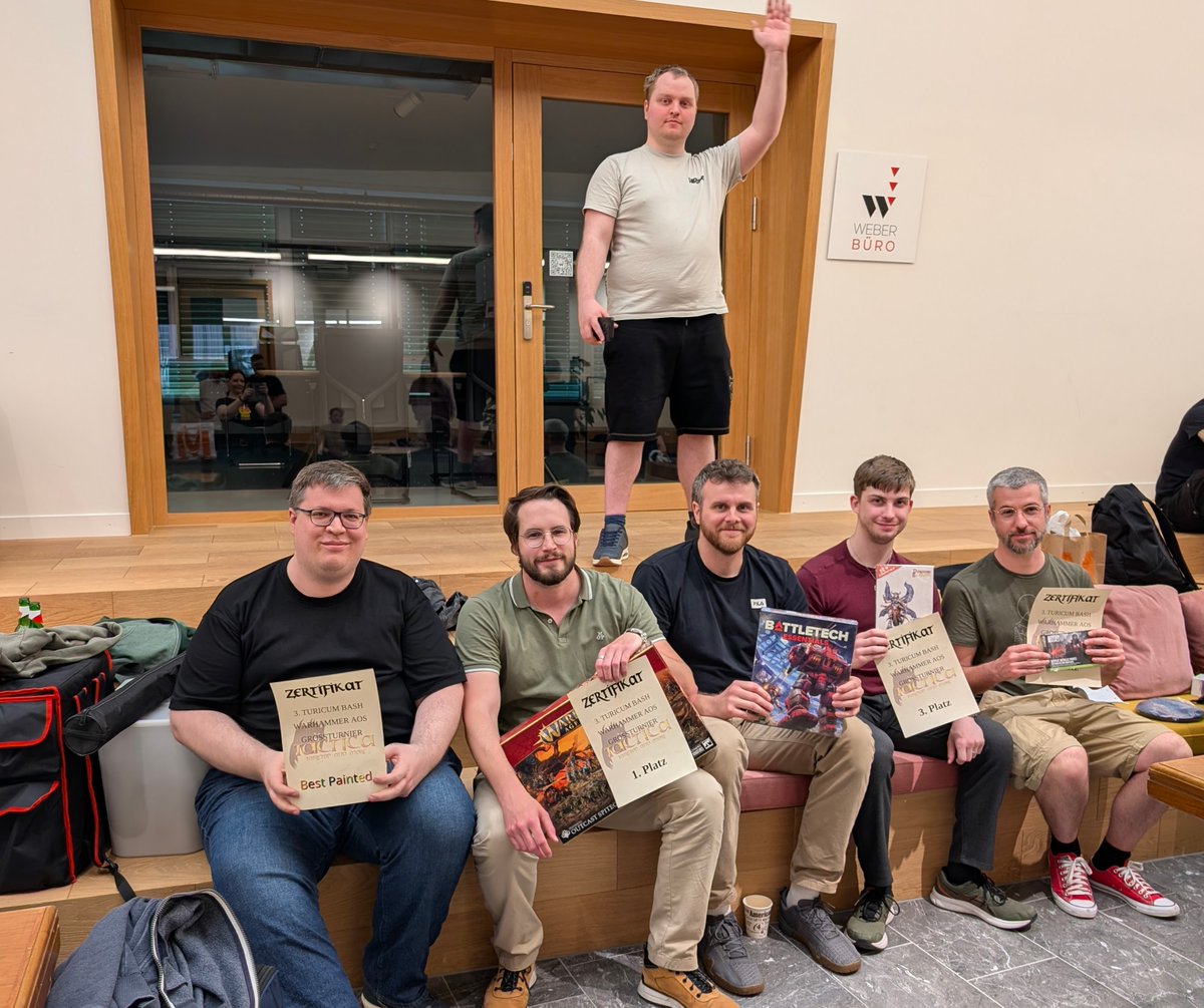 Tactica_Games's tweet image. Das war das 3. Turicum Bash AoS Grossturnier bei uns im Kowerk. Vielen Dank an alle Teilnehmer, an Tobi, unseren Organisator und alle, die mitgeholfen haben.
Wir hoffen, ihr seit im November wieder mit dabei, bei der 2 Tägigen Runde 4!
photos.app.goo.gl/STf1N8p37r2kSp…
#warhammer #tabletop