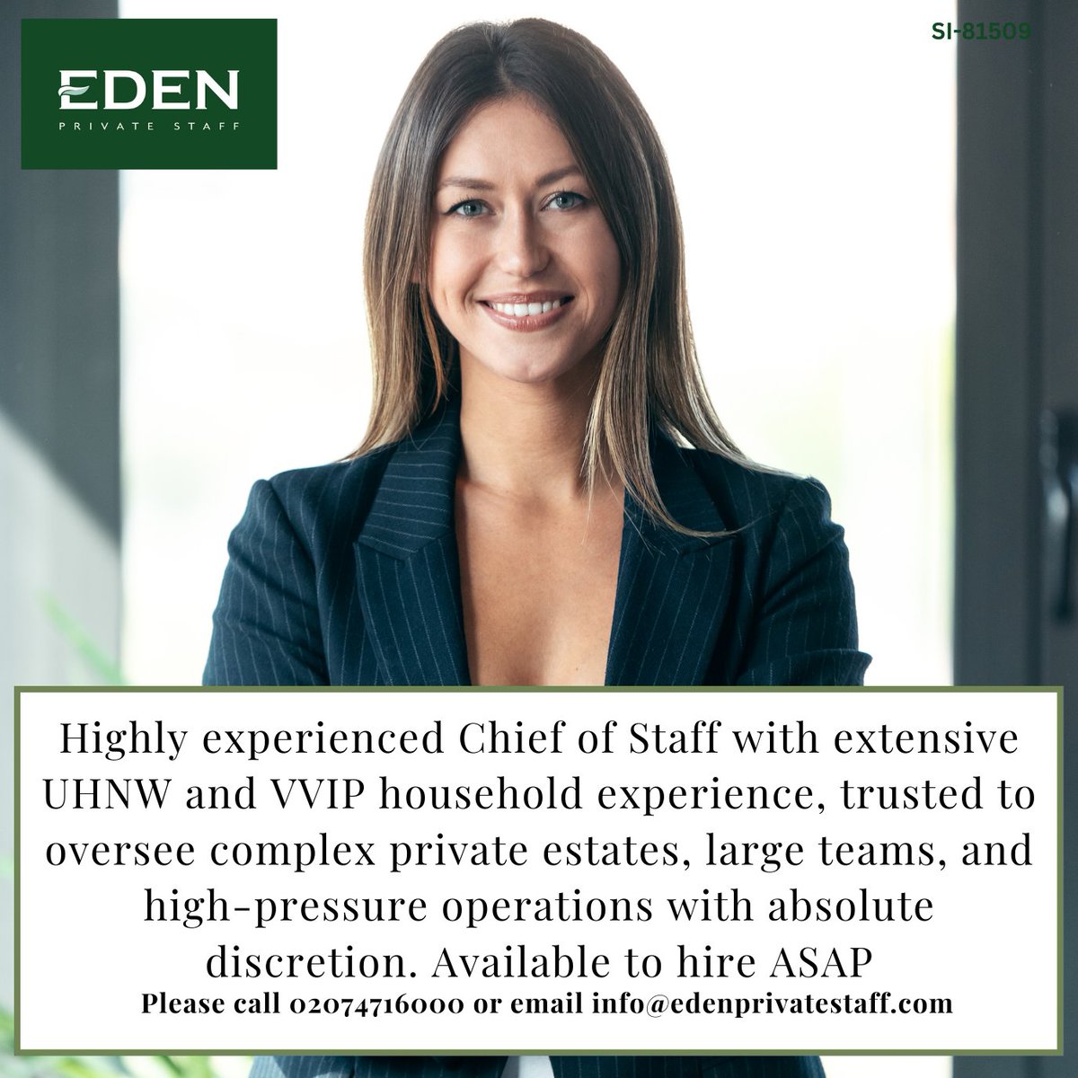 EdenPrivateStaf's tweet image. ⭐ Featured Candidate: Senior Chief of Staff | House Manager | UHNW &amp;amp; VVIP Expertise

edenprivatestaff.com/resume/si-8150… #HouseManager #UHNWStaffing #PrivateHouseholdRecruitment #FamilyOffice #EdenPrivateStaff #LuxuryLifestyleManagement