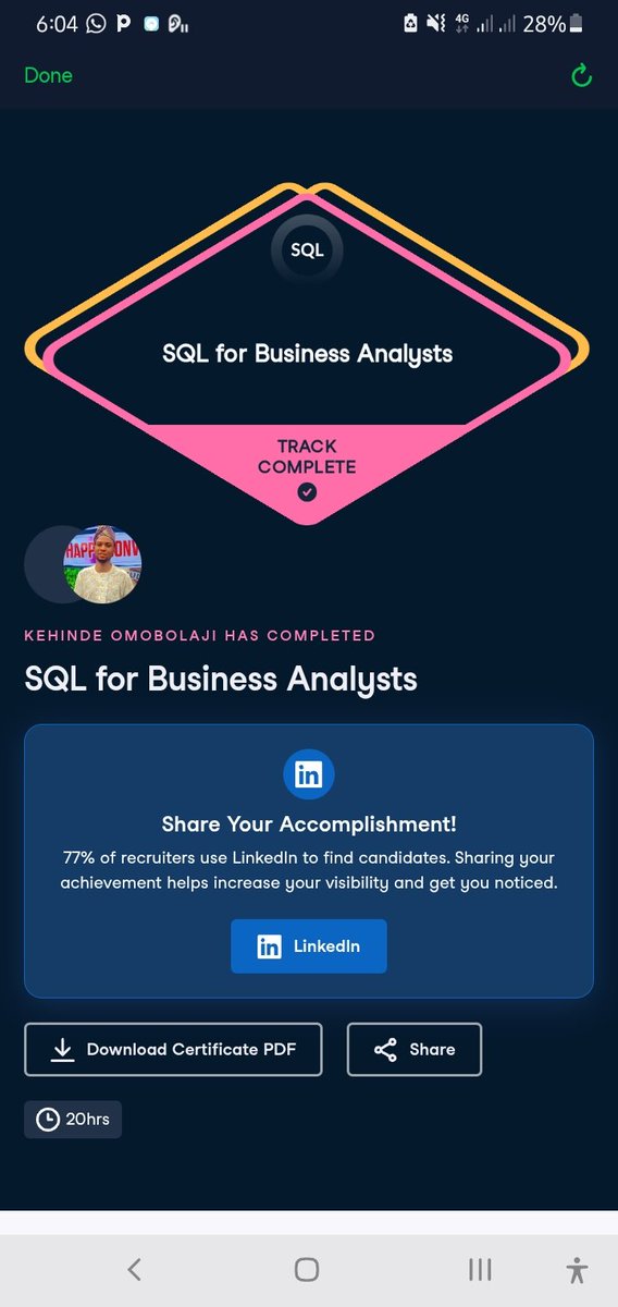 OmobolajiI7450's tweet photo. SQL is the foundation; the dashboard is the story.
โJust wrapped up the 20-hour "SQL for Business Analysts" track!
โMastering complex queries means cleaner data, faster reporting, and more robust Power BI dashboards. Ready to turn more raw data into strategy.
โ#DataAnalytics https://t.co/Tu8oIhV0TR
