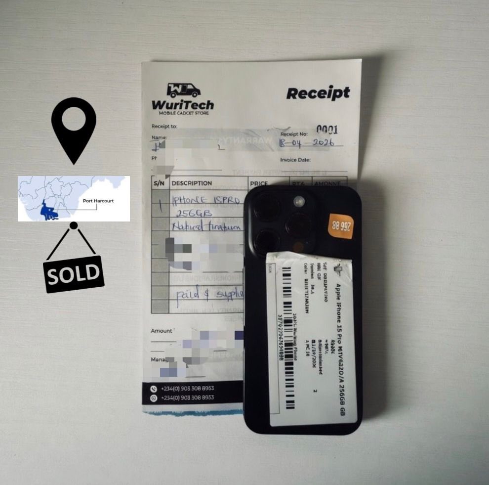 wuritech_ng's tweet image. ✅ UK Used iPhone 15 Pro 256GB Natural Titanium 

Sold &amp;amp; Delivered by WuriTech 🚚

Port Harcourt 📍

Thank you for your patronage! 💯

#iPhone15Pro