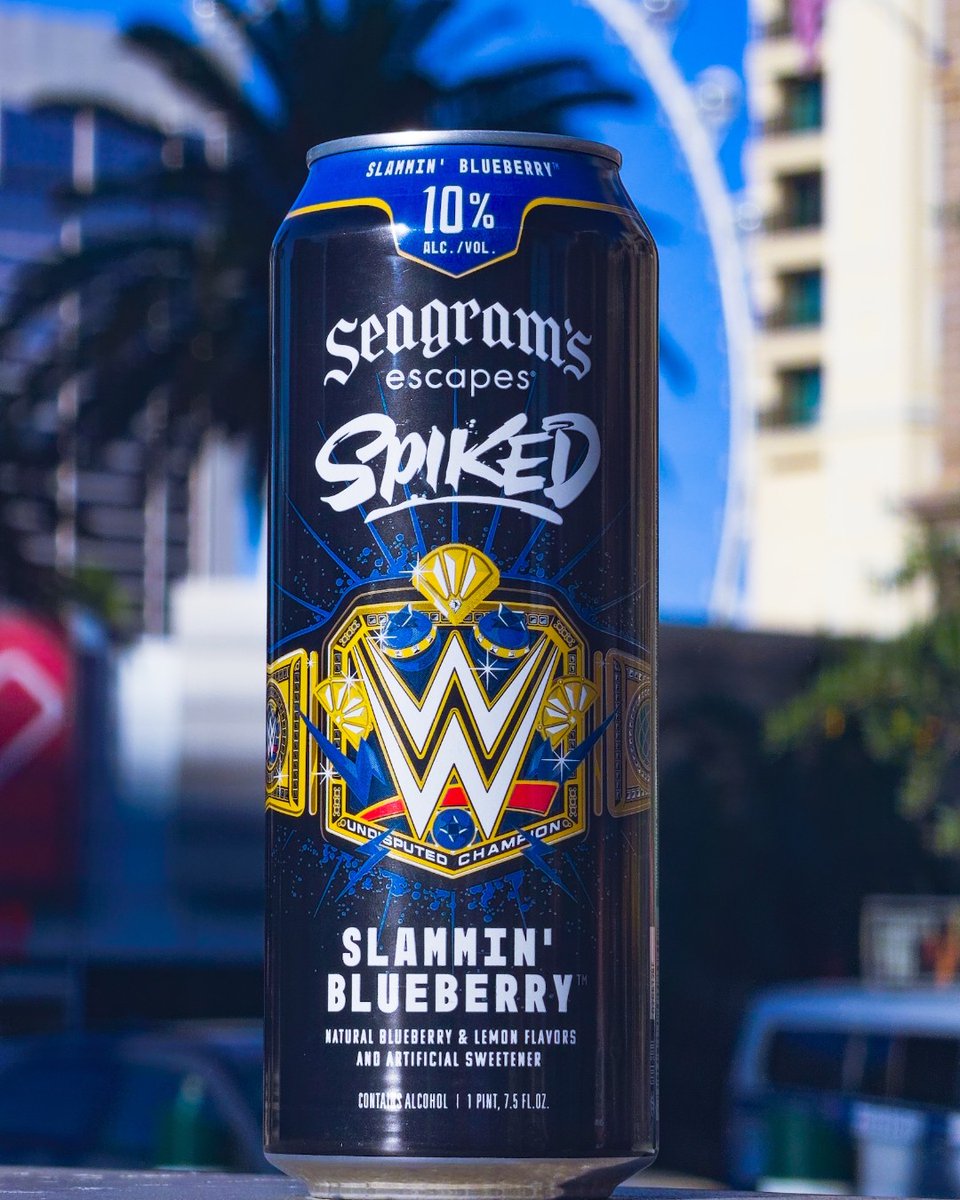 SeagramsEscapes's tweet photo. We’ve seen the sights, now we’re ready for the action! WrestleMania 42 is taking over Las Vegas this weekend…whether you’re here or at home, make sure you’ve got our Spiked x @WWE flavors ready. https://t.co/iye3jxekdP https://t.co/nsNB55TGGR
