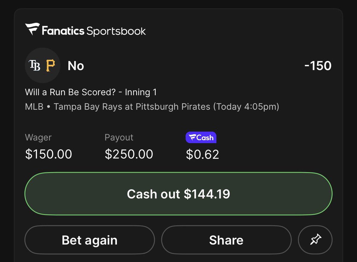 No Runs 1st Inning (NRFI) tweet media