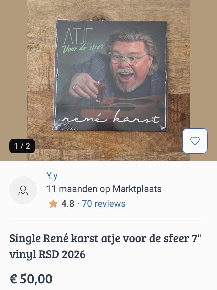 Kunnen al die kneuzen die met #recordstoreday de single van Rene Karst Atje voor de sfeer gekocht hebben enkel en alleen om hem op Marktplaats te knallen

Schurft met korte armpjes krijgen…

Droeftoeters