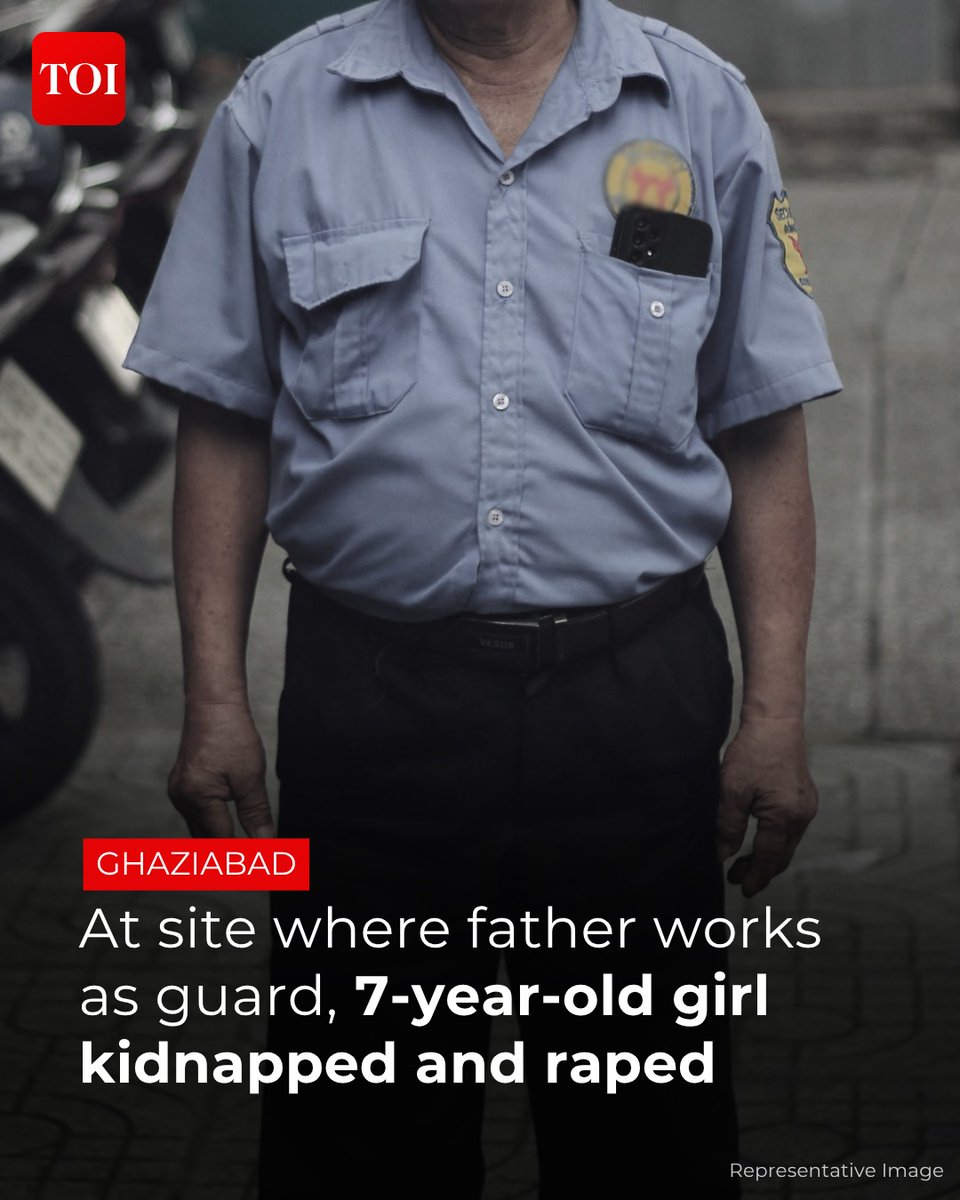 timesofindia's tweet image. #UttarPradesh | A seven-year-old girl was allegedly kidnapped and sexually assaulted while sleeping at a #Ghaziabad construction site. CCTV footage shows the child with an unidentified suspect. 

More details 🔗  toi.in/II7ipa 

#UttarPradeshNews #CrimeNews