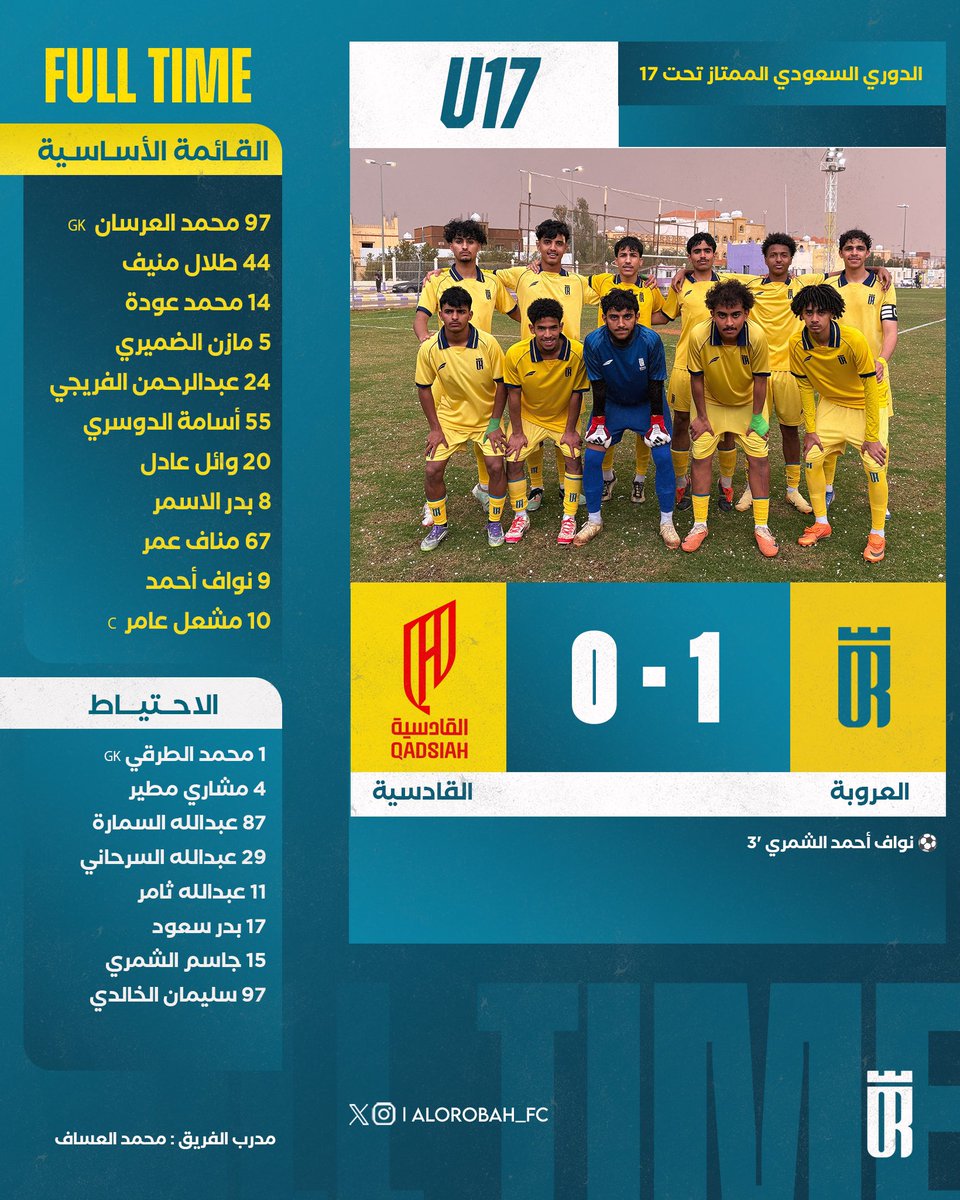 فئات وألعاب العروبة المختلفة tweet media