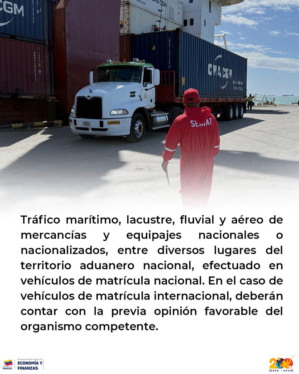 SENIAT_Oficial's tweet image. ¿Qué es el Cabotaje? 🇻🇪❤️

Se define como el tráfico de mercancías y equipajes nacionales (o nacionalizados) entre diversos puntos del territorio aduanero nacional.

#Seniat #Venezuela