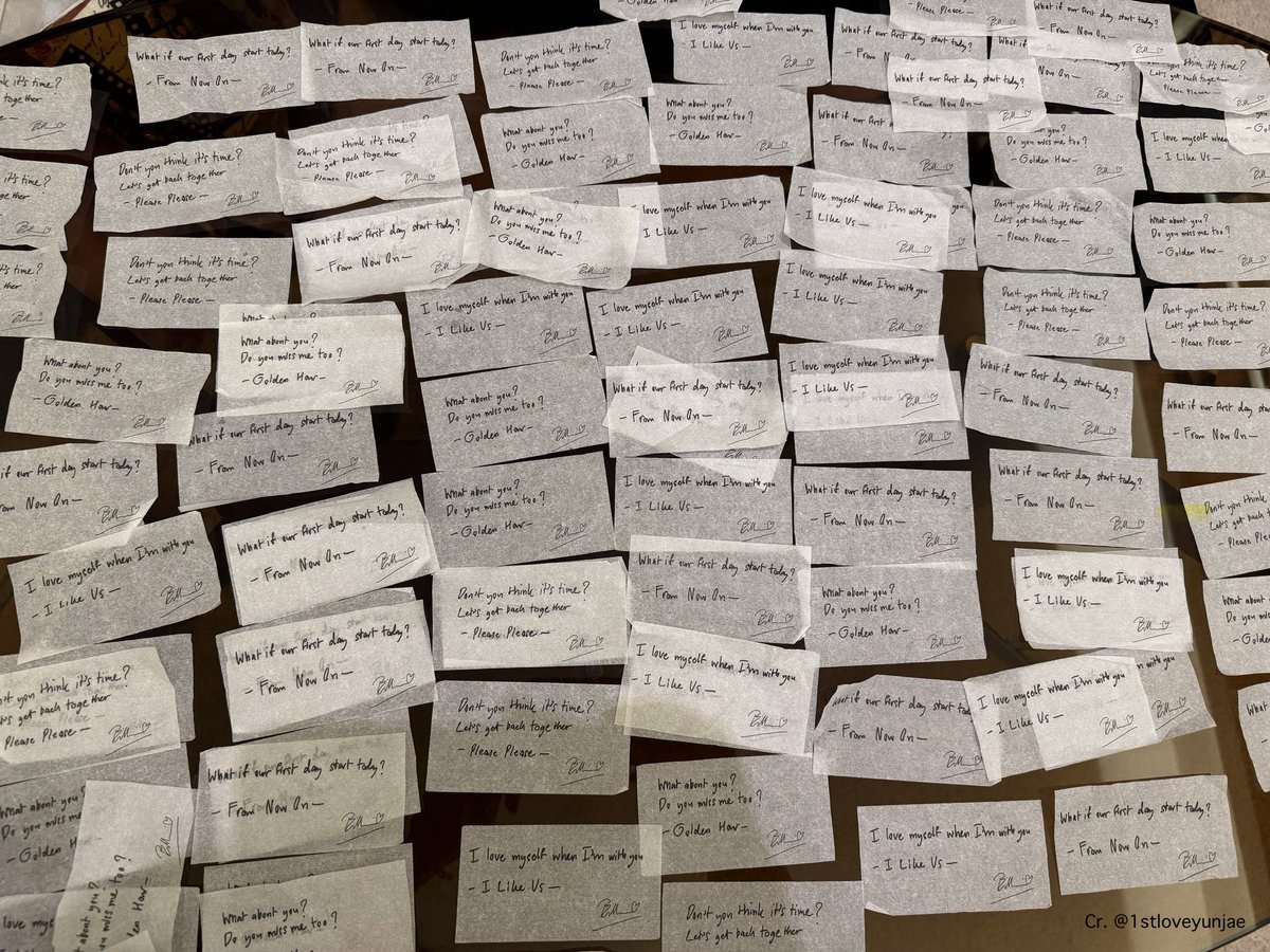 Confetti from Billkin Feelquency Concert

—Thailand—
⭐️ Cause nobody knows so we just grow with the flow

⭐️ จะดีหลายเรื่องมันไม่ได้สักครั้ง ไม่ว่าจะยังไงก็ต้องอยู่ให้ไหว

⭐️ แต่ว่ามันก็จะผ่านพ้นไป แค่เข้าใจและยอมรับมัน

⭐️ ใจที่อ่อนล้า สุดท้ายกลับมาลุกขึ้นยืนได้

—Macao, China—