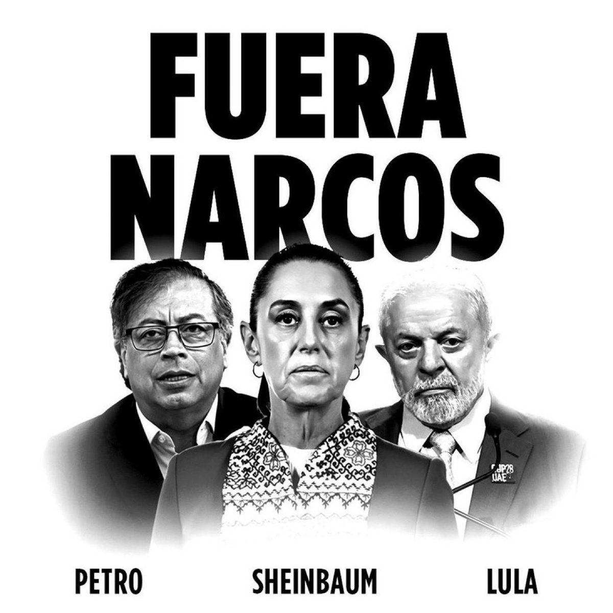 FUERA NARCOS
El mundo los conoce por ser gobiernos ligados al narcotráfico.

Estos personajes han llegado a Barcelona para respaldar a Sánchez, quien ha convertido a España en la nueva sede de la izquierda iberoamericana en Europa.

<a href="/matosadrian/">Adrián Matos</a>