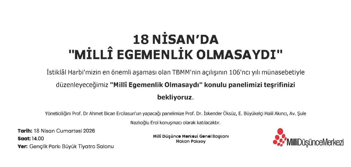 alidemiriyi38's tweet photo. Milli Düşünce Merkezi’nce, Gençlik Parkı Büyük Tiyatro Salonu’da bugün düzenlenen “Milli Hakimiyet-Milli Devlet, Türk Devletleri Teşkilatı, Milli Egemenliği Hedef Alan Kumpas Davaları” konulu panele, kamuoyunda “Balyoz” ismi ile bilinen asrın kumpas davası mağdurları olarak Mustafa Önsel Albayım yanı sıra İYİ Partili yöneticilerimiz ve teşkilat mensuplarımız ile birlikte katıldık.

Bahse konu paneli düzenleyen Milli Düşünce Merkezi Genel Başkanı Hakan PAKSOY bey başta olmak üzere, emeği geçen herkese teşekkür eder, çalışmalarında kolaylıklar dilerim.🇹🇷

@uhakanpaksoy @mustafaonsel