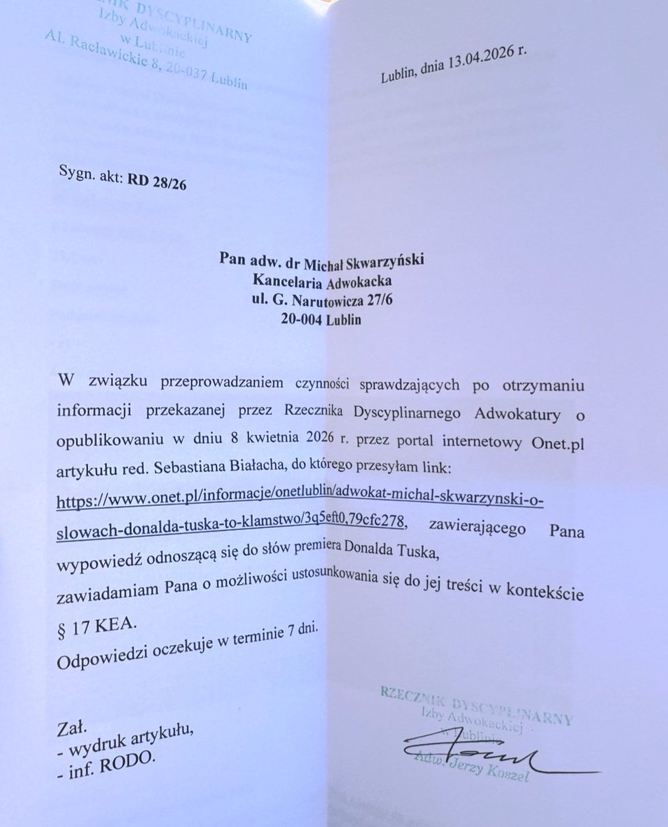 IwonaTryfon's tweet photo. Panie Mecenasie @adwokatRosati, czy tak adwokatura chroni tych co bronią pro bono i są za to atakowani przez Premiera?

Czy wprowadziliście cenzurę?

Czy po prostu chcecie się odciąć od następców mec. Olszewskiego, Jaworskiego czy Wende?

Czy Skwarzyński to nowy St. Kalinowski? https://t.co/Fl4P88gBux