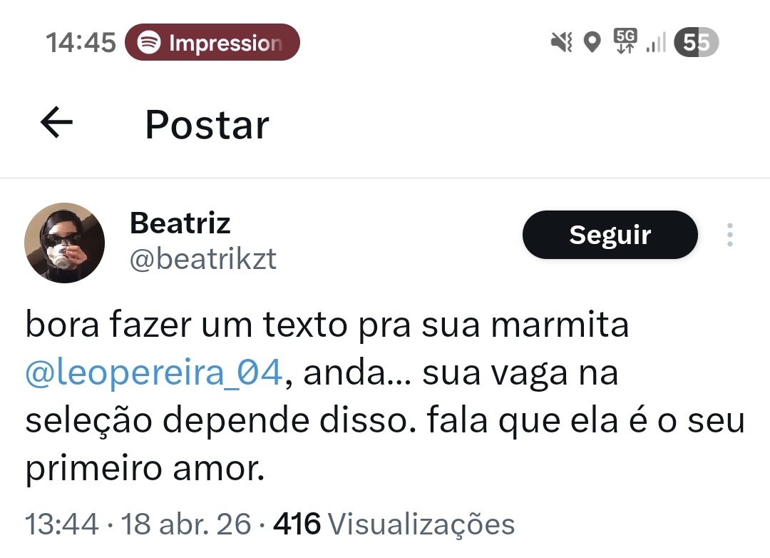 Eu acho engraçado que se alguem chamar a Taina de marmita ou de qualquer coisa parecida vocês vem com maior textão pedindo respeito e o caralho. Mas vivem dizendo isso da Karol. Se vcs querem respeito pela Taina, começa tendo pelos outros. 
Voces mesmo que atraem hater pra mulher