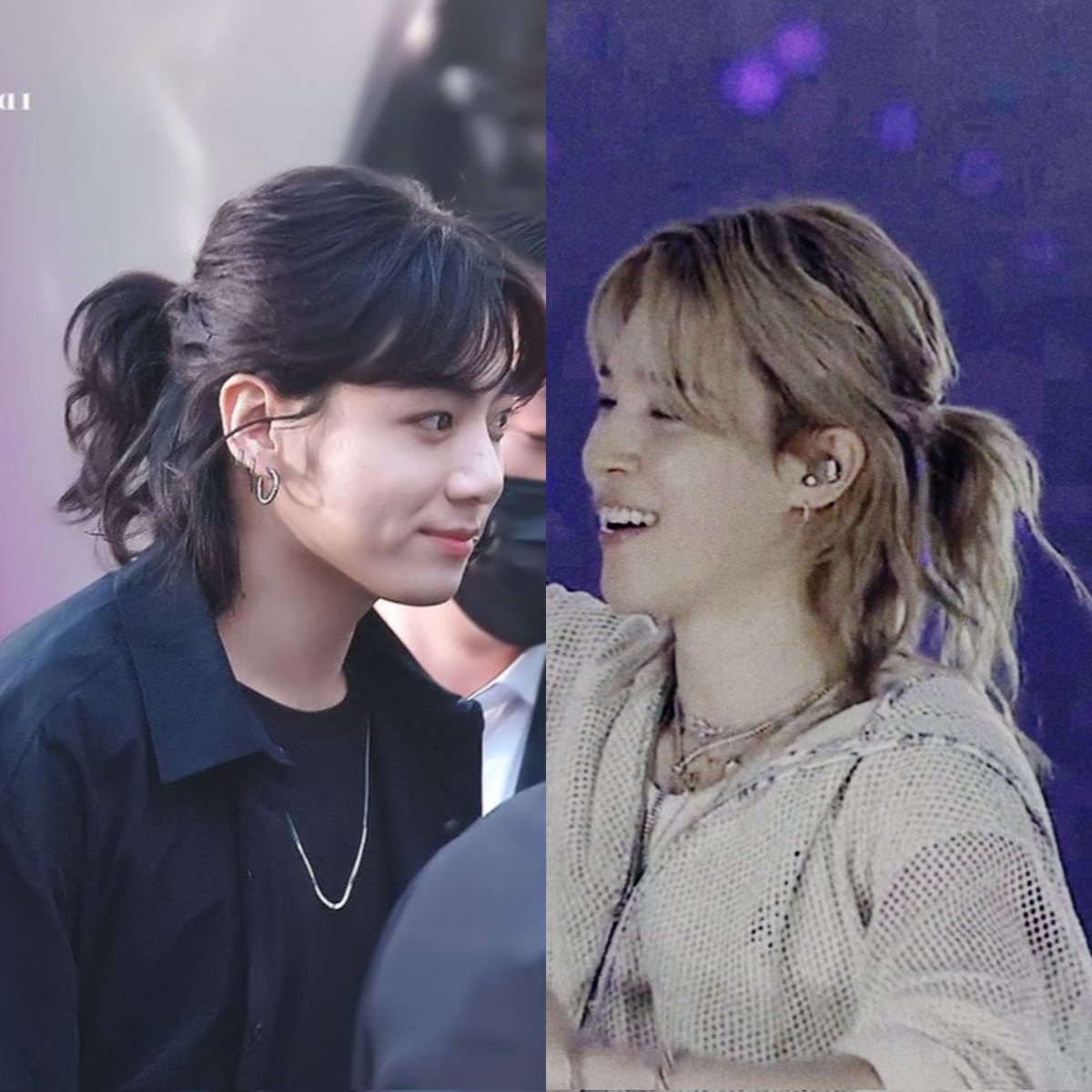 black and white couple in ponytail 
🖤🤍