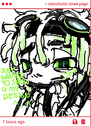 I LOVR HIMMMM THATS SUCH A CUTE ARTSTYLE... The googles are such a nice addition to the design