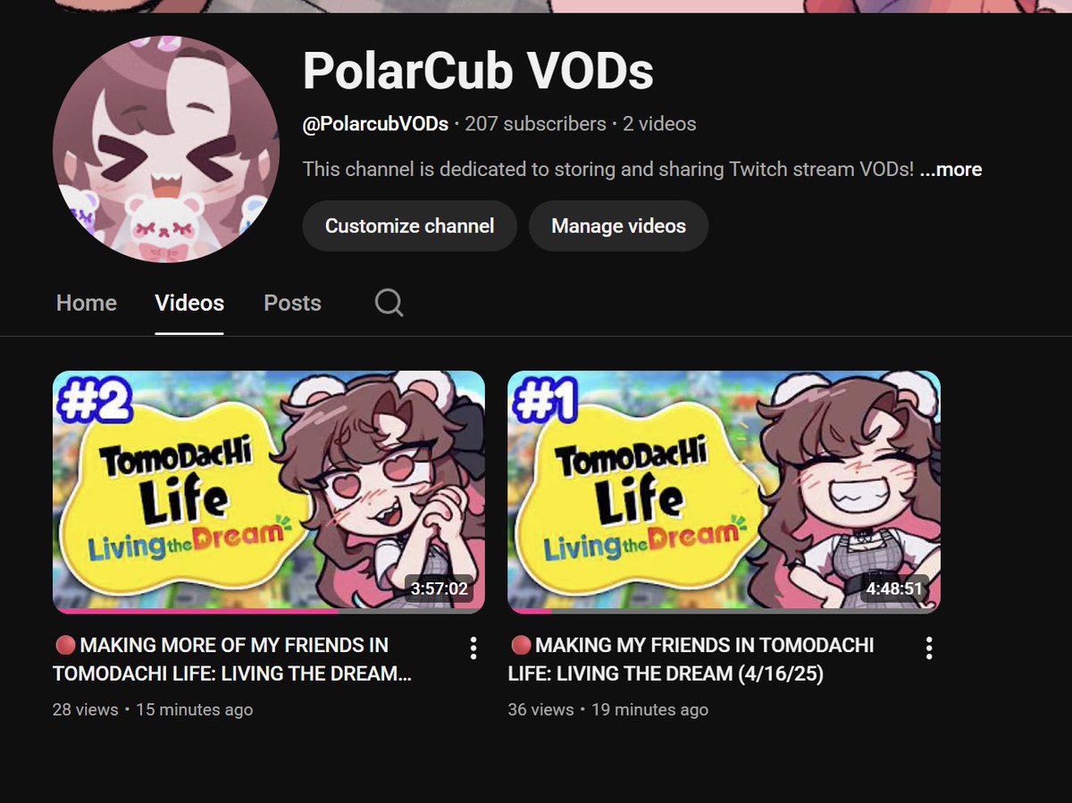 PolarCubYT's tweet photo. first vods are up!!!!!! https://t.co/PhXN4qDmrn