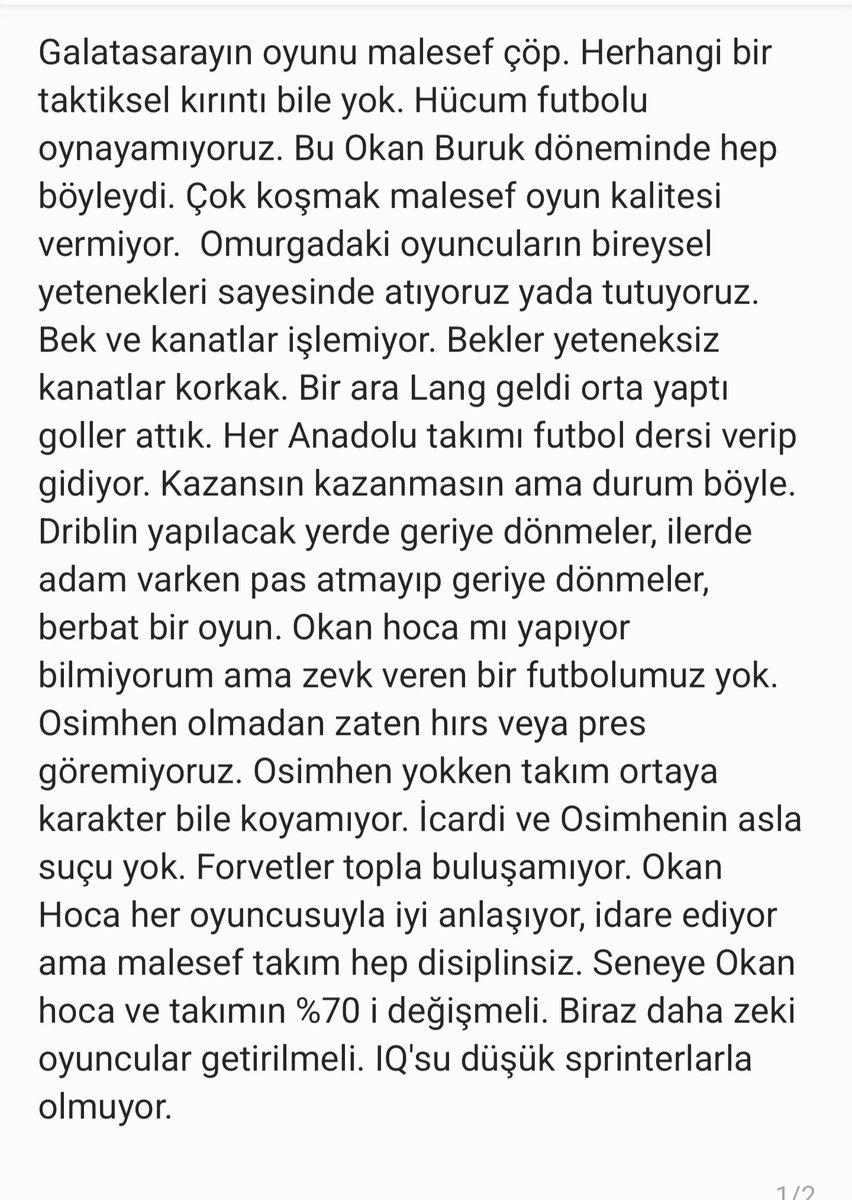 erturgult's tweet photo. @Nexonspor Galatasaray için değerlendirmem @GalatasaraySK 
#GENvGS https://t.co/PsjIDReZwZ