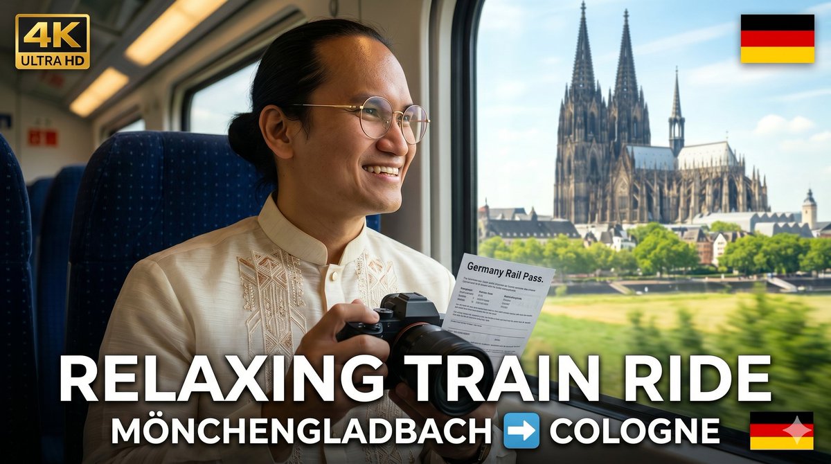 LEGEARSVLOG's tweet image. youtu.be/lo0aXemWJgI Sit back and enjoy the scenic window views on this 4K train journey from Cologne to Bonn. From the iconic Cologne Cathedral to the lush landscapes of the Rhine Valley, this is German rail travel at its finest. 🌿✨ #TrainTravel #Germany #4K