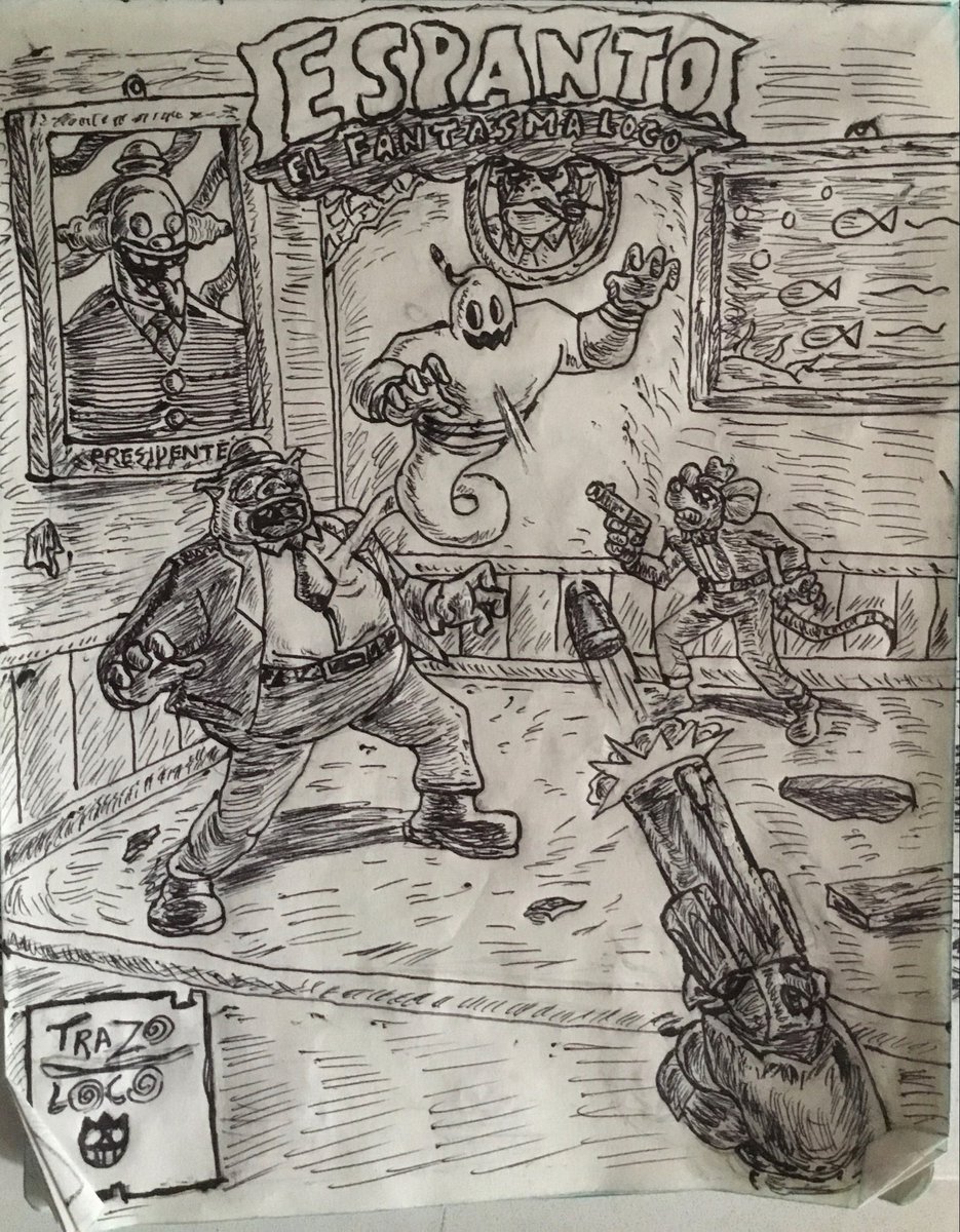 CraneoZombie's tweet image. Este es un personaje que invente es un Fantasma que se llama “Espanto” es una portada para un cómic que ando haciendo el dibujo más pequeño lo hice en el trabajo en mis tiempos libres,el más grande y definitivo en mi casa

#comic #ghost #traditionalart #art #comicdraw