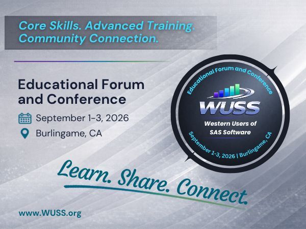 Western Users of SAS Software (WUSS) tweet media