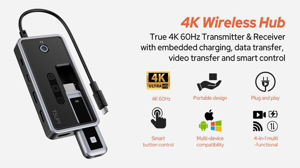 BackerClub's tweet image. One hub. Zero cables. Full power 🔥

Meet the 4K Wireless Hub that lets you stream, charge, and connect all at once 😳

Big screen freedom just got real

Back it here 👉 buff.ly/xoxP65P

#TechGadgets #Wireless #Productivity #4K #Kickstarter