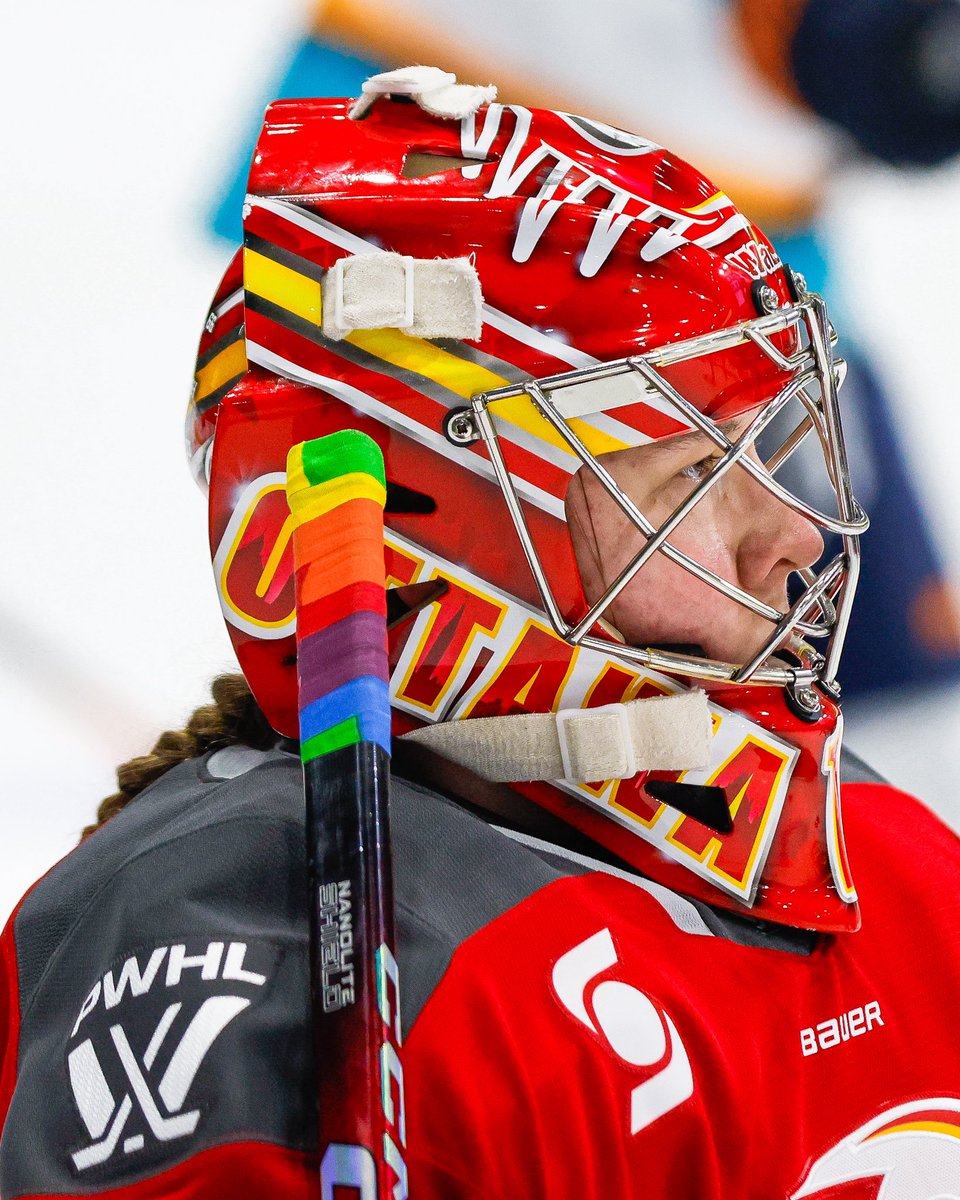 PWHL_Ottawa's tweet photo. you are heard, you are loved, and you belong. 🏳️‍🌈🏳️‍⚧️

our players rocked the Pride tape for today’s Pride Celebration, presented by @elfcosmetics! https://t.co/fz66Y0P3N0