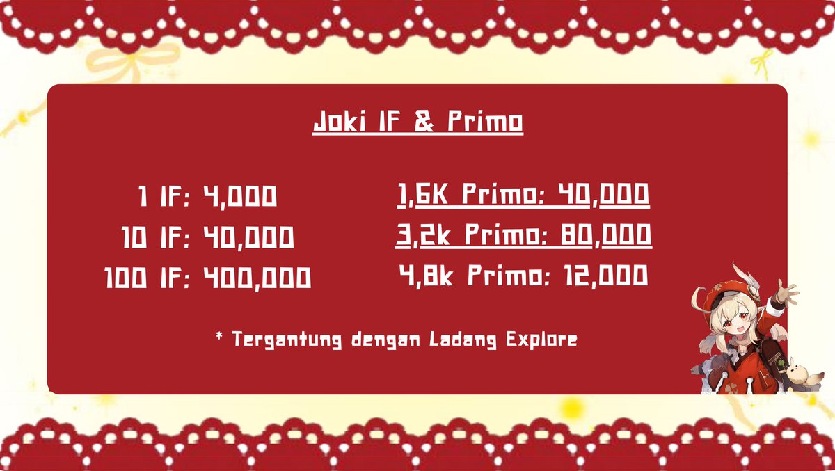 Kiyo, open Joki Genshin! tweet media