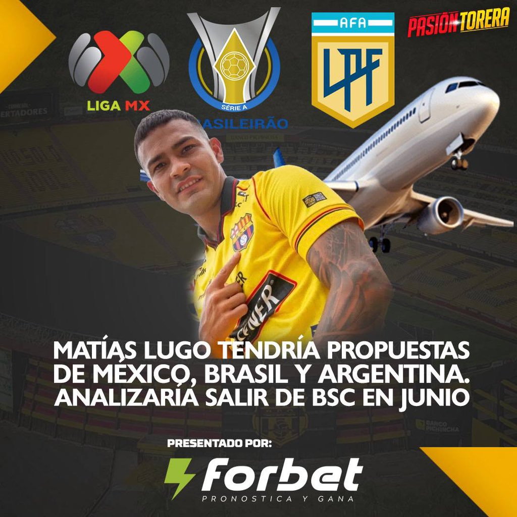 Pasiontoreraweb's tweet image. MUCHO OJO 👀 

Existe un fuerte rumor entre los directivos del club que han preguntado por el contrato del jugador Matías Lugo, quien ha sido uno de los pilares fundamentales en la alineación titular de #BSC en lo que va de la temporada 2026.

Presentado por @ForbetOficial ⚡️