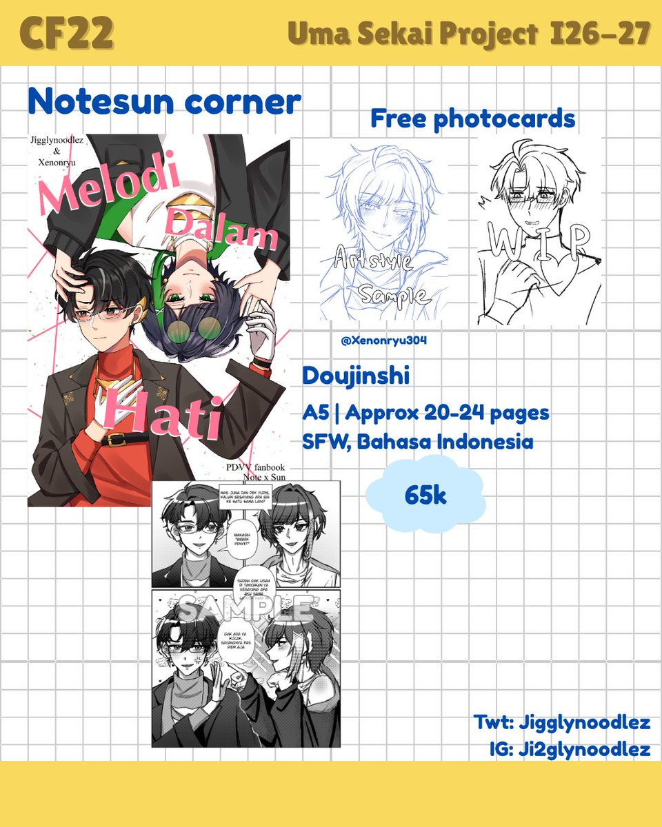 Jigglynoodlez's tweet image. (❤+ 🔄 are very appreciated!)  
#CF22 PO Batch 2 are open! 
⏰19 - 23 April 2026
✅Pick up both days &amp;amp; mail order  
⭐️PANDAVVA, EOS
📍Booth I26-27 Uma Sekai Project, ICE BSD
🔗form.jotform.com/261053990851056
#cf22catalog #cf22catalogue #comifuro22