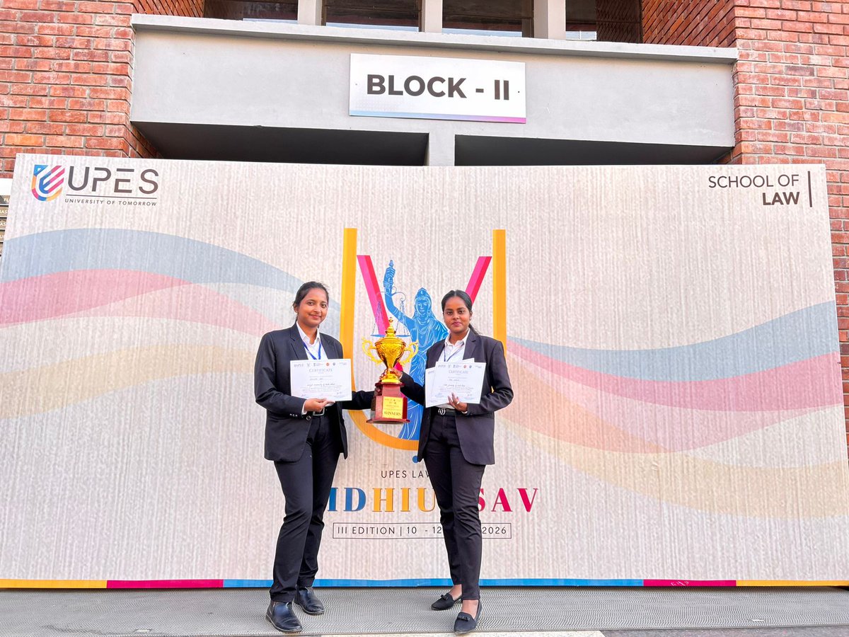 probonocusb's tweet image. 🏆 Pro Bono Club, CUSB 
Mini Sinha &amp;amp; Ankita Roy secured 1st place at the III National Pro Bono Services Competition, UPES Dehradun, under the guidance of Prof. (Dr.) Ashok Kumar &amp;amp; Dr. Deo Narayan Singh. ⚖️
#ProBonoClubCUSB #Achievement #LegalService