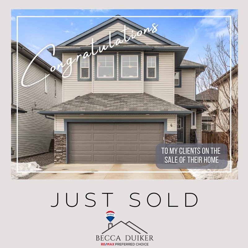 🌟 S O L D  In Spruce Grove 🌟

Congratulations to my amazing clients on the sale of their home in Spruce Grove!

Becca Duiker l ReMax Preferred Choice
Proudly Serving Spruce Grove &amp; Area Since 2016
780-920-0594 l becca.duiker@gmail.com
buywithbecca.ca