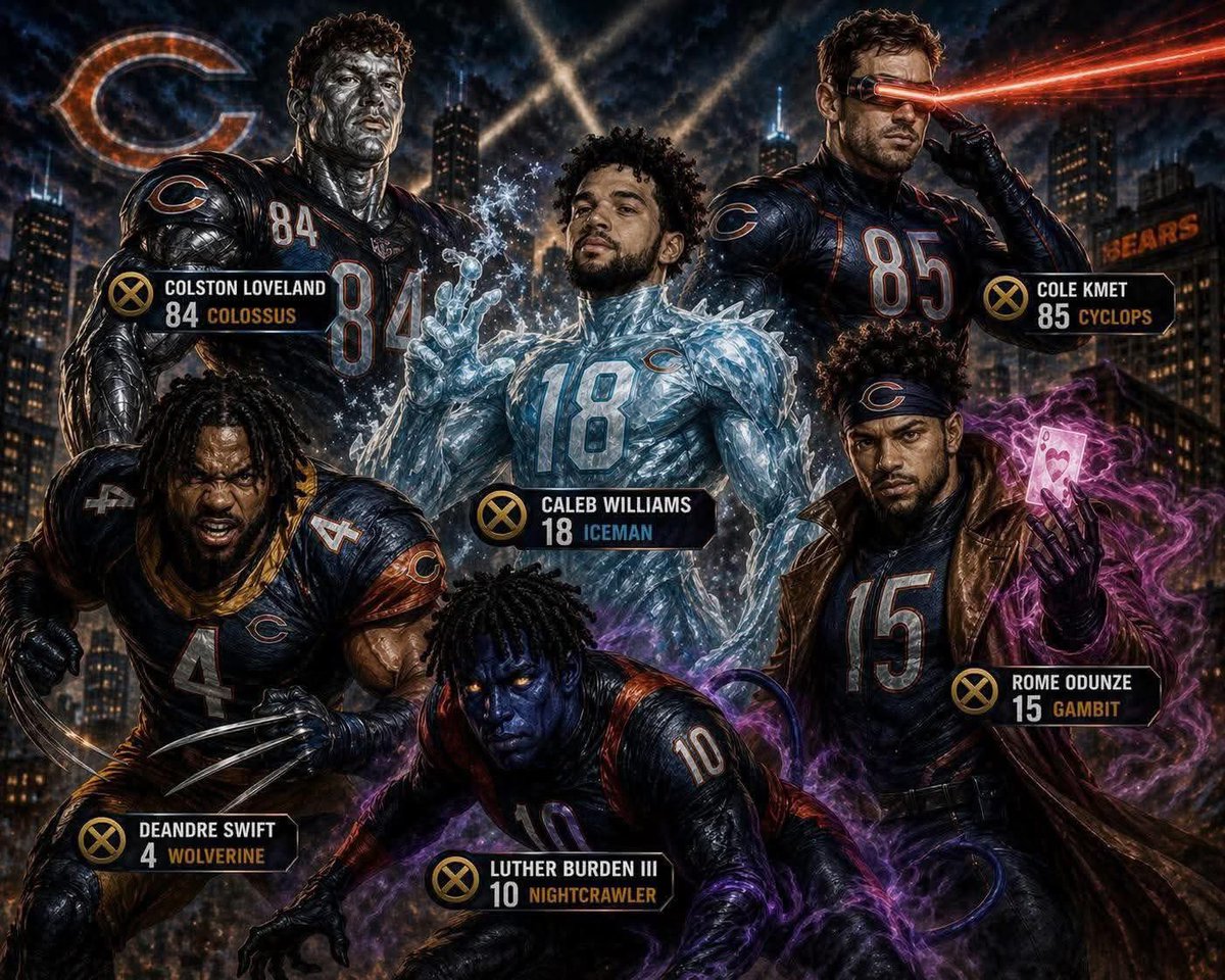 ChiBearsHistory's tweet photo. X-Men x Bears. https://t.co/OrtyBKCiFR