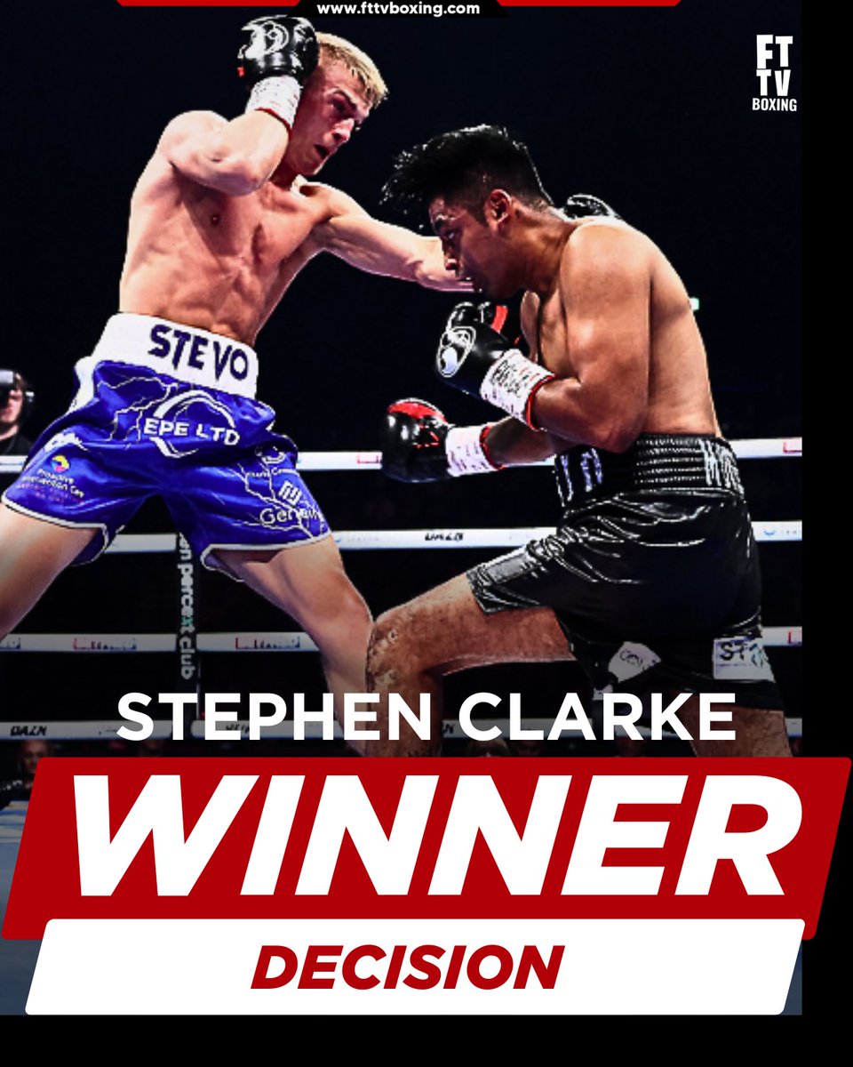 FTTVBoxing's tweet image. Stephen Clarke defeats L. Montelongo by decision despite a knockdown, Clarke won enough rounds to remain undefeated.

#MatchroomBoxing #DAZNBoxing #LiverpoolBoxing #FightNight #Boxing #BoxingNews