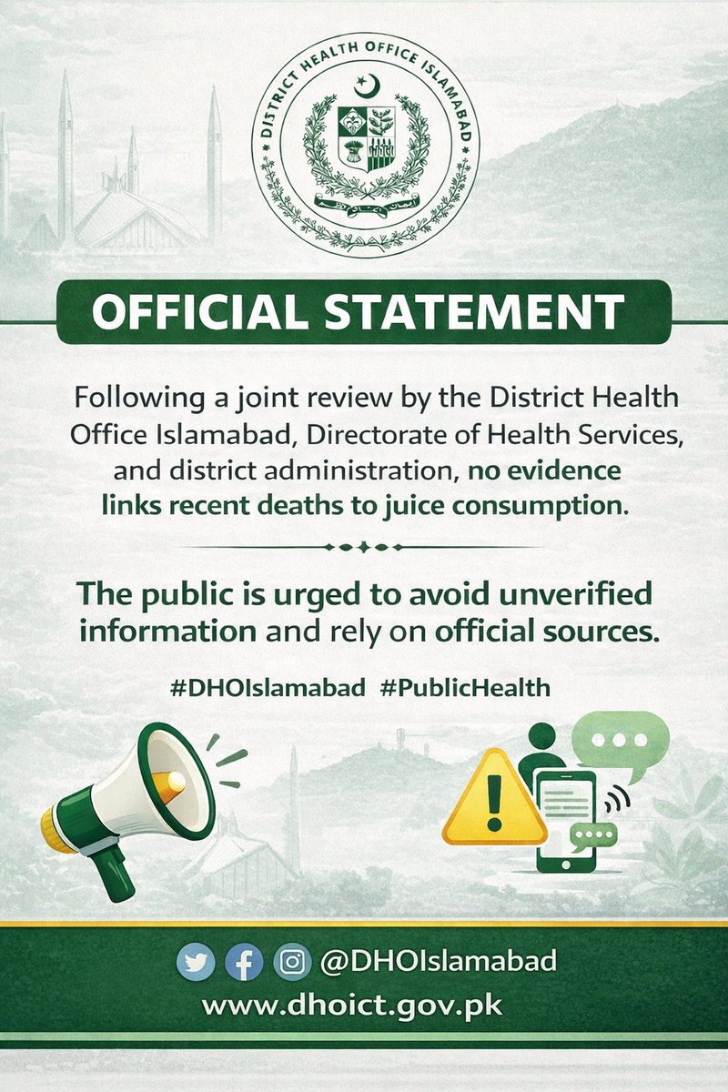 District Health Officer Islamabad tweet media
