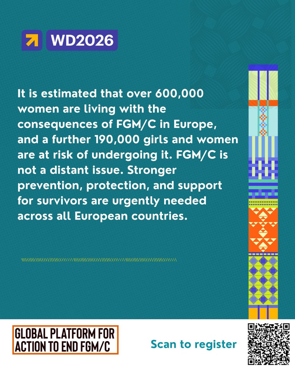 GlobalFGMC's tweet image. More at: bit.ly/3NuRWoT 

#EndFGM #FGC #WD2026 #Europe