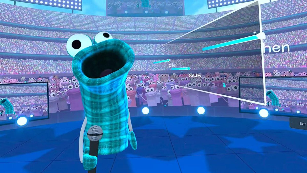 VoodooDE_Gaming's tweet image. Sock Puppet Superstar, a VR singing game with hand-tracking, is coming to Meta Quest &amp;amp; Steam in 2026. Control puppets to sing using vocal pitch. What do you think of this concept? #VRGaming #IndieDev