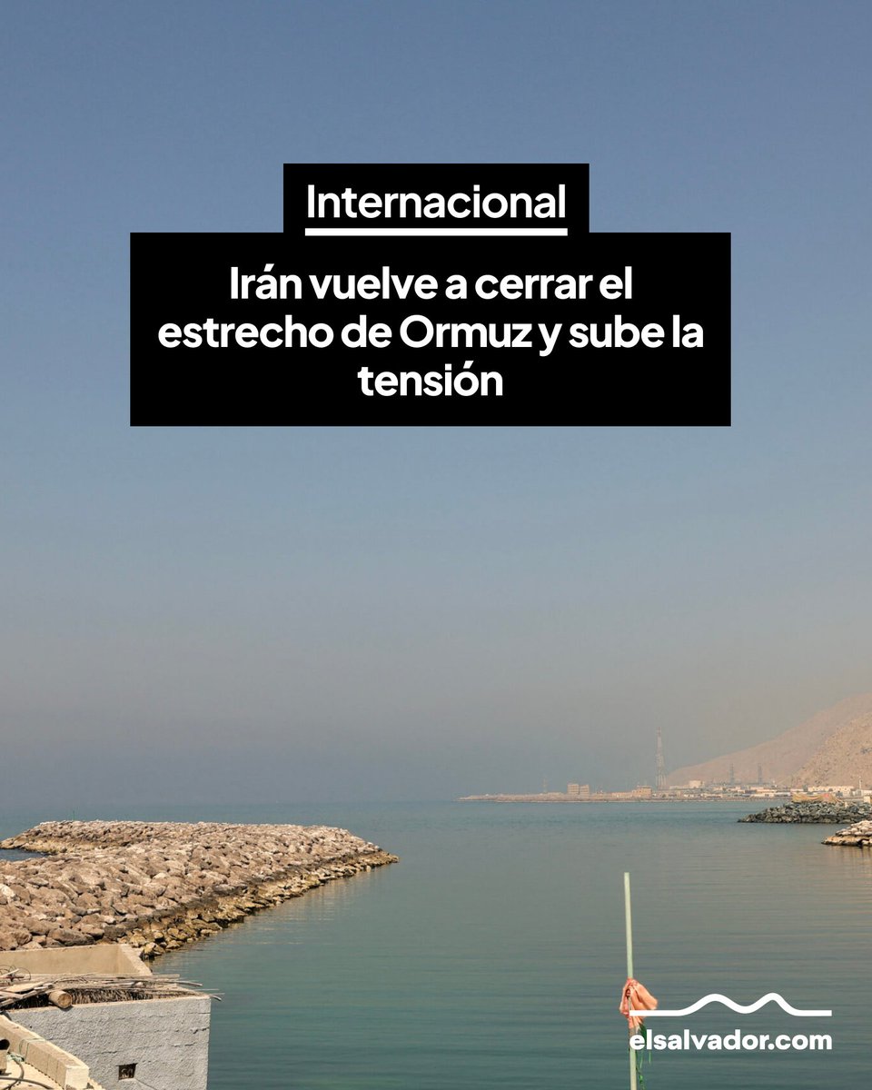 elsalvadorcom's tweet image. #Internacional | Irán cerró otra vez el estrecho de Ormuz tras reabrirlo por horas, en medio de choques con Estados Unidos y movimientos diplomáticos en Oriente Medio. 

Más detalles 👉 elsalvador.com/noticias/inter…