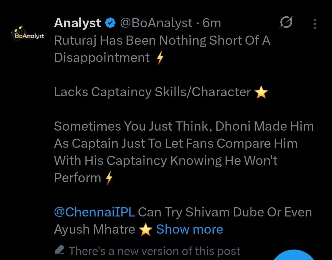 Dhoni poisoned the well (talent pool) of <a href="/ChennaiIPL/">Chennai Super Kings</a> and set them up for failure. #Legacy_Padding #Machiavellian_Exit 
Msdhoni who was involved in a lot of wins for CSK did undermine &amp; sabotage the team's legacy. <a href="/CSKFansOfficial/">WhistlePodu Army ® - CSK Fan Club</a>
Below guy said this&amp; he changed his tweet after.