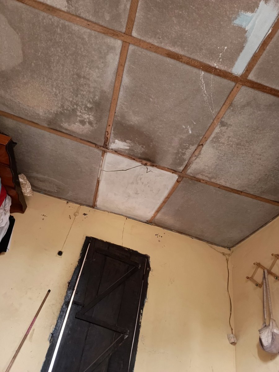 To_all_are_one's tweet image. I pray God bless me today I have been working so hard without no parents taken care of my younger siblings,This is our room Please sir new bed and carpet and new paint and new ceiling and local door would be enough I am suffering a lot sir please help me I am tired @boniface_jrn