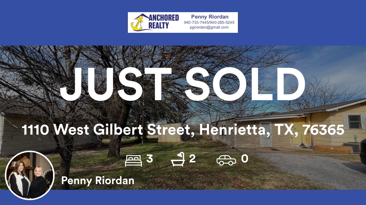 PennyPriordan's tweet photo. 🛌 3 🛀 2
📍 1110 West Gilbert Street, Henrietta, TX, 76365

My latest sale on RateMyAgent.
TEXAS 0500727
https://t.co/DKFBRq49Gi

...
#ratemyagent #realestate #Anchored_Realty#PennyRiordanTeam https://t.co/nNJK3GGaHp