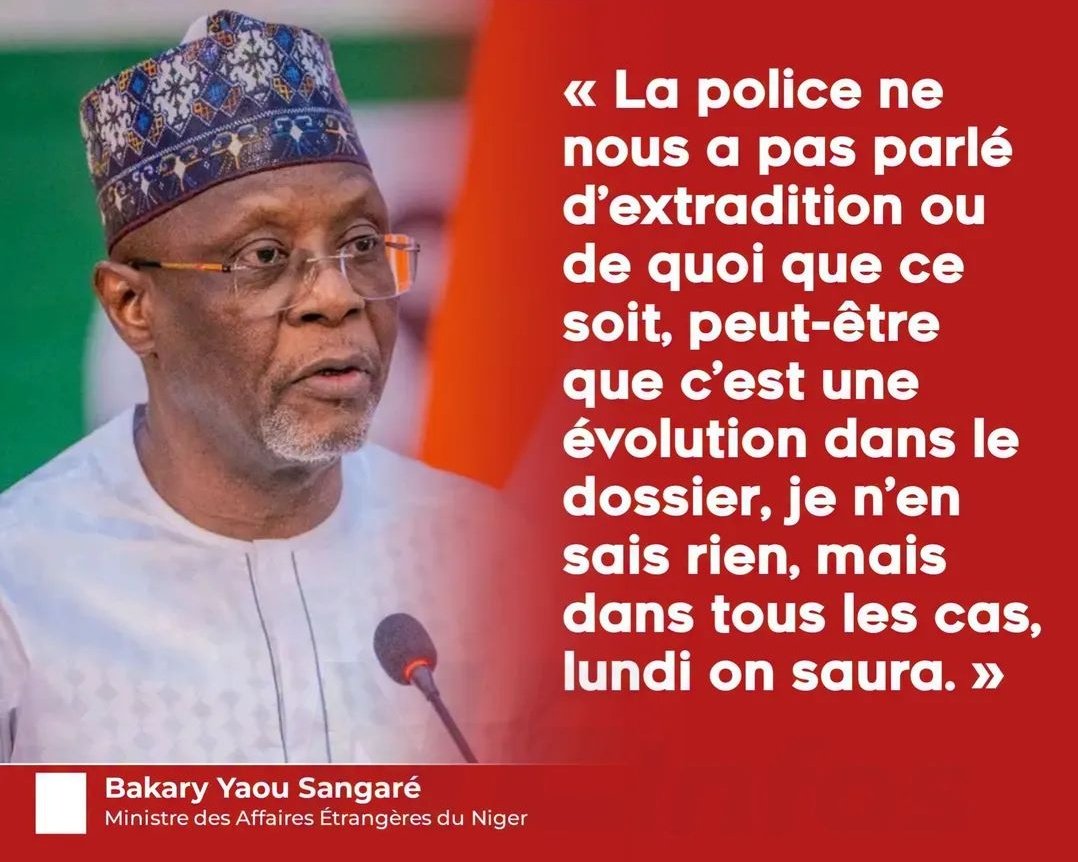 sahelbrut3's tweet image. 🟥🚨 Affaire Kemi Seba : le ministre des Affaires étrangères du #Niger écarte toute confirmation d’extradition et évoque des évolutions.