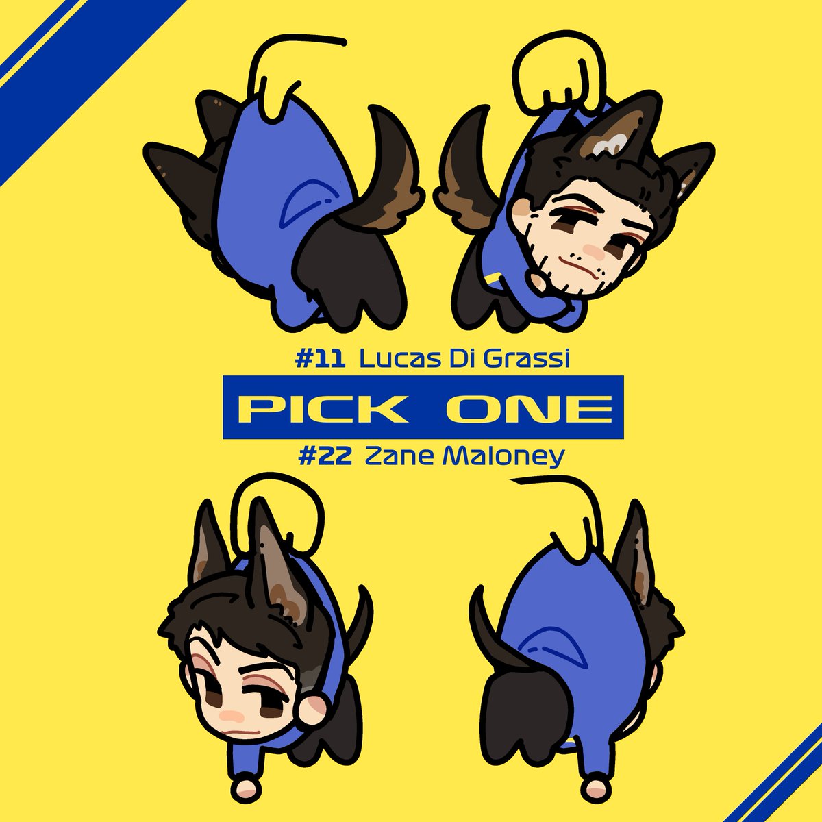 PICK ONE——Lola Yamaha ABT.ver
*11——German Shepherd
*22——Doberman

FE(3/10)...loading...

#fefanart #lucasdigrassi #zanemaloney