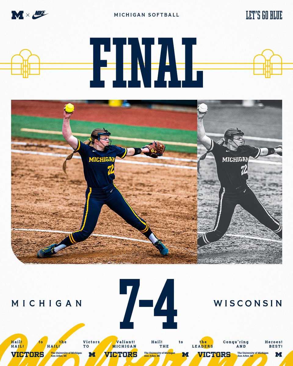 umichsoftball's tweet photo. Took longer than usual, but Wolverines take the opener.

#GoBlue https://t.co/U6CI3CQHI9